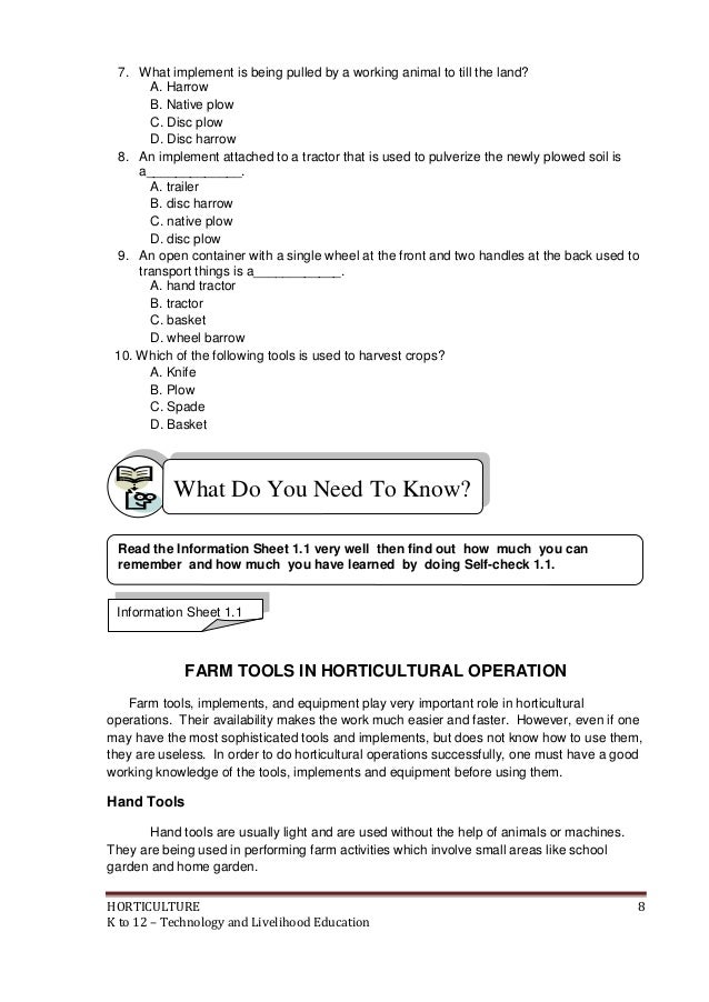 k to 12 horticulture learning module