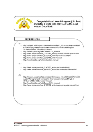 K to 12_masonry_learning_module | PDF