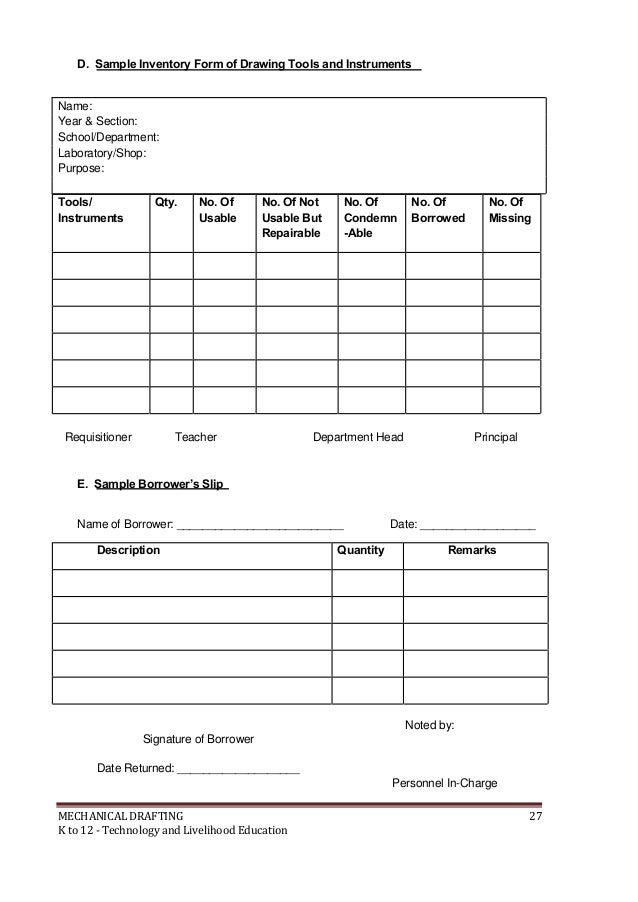 school inventory template