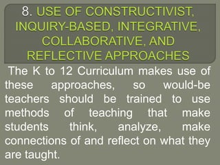 K to 12 Curriculum and its Implication to Preservice Teachers | PPTX
