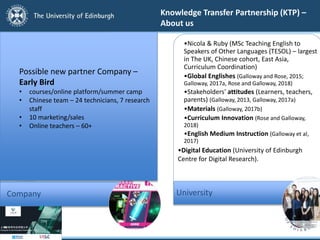 Developing a Knowledge Transfer Partnership