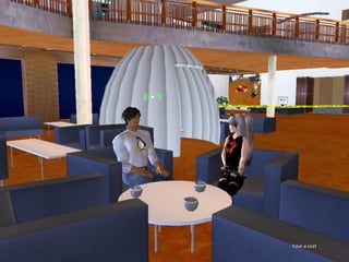 Questions Have we, perhaps, been conned by the speed of 'change' on the Internet into rushing to judgement about the role of new platforms? How much do we really understand at this point about using such platforms in a learning context without further exploration? Should we avoid repeating what we already do in the physical world and only embrace pedagogies that go beyond our traditional models?  Can we extend the use of VWs to better support our students who, we are told, increasingly reside online? 