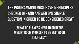 5 Keys to Sports Performance Programming Success | PPT