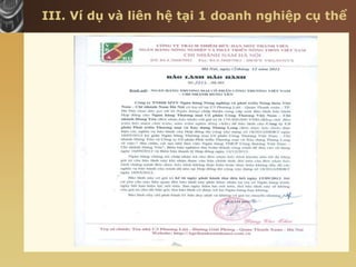 III. Ví dụ và liên hệ tại 1 doanh nghiệp cụ thể
 