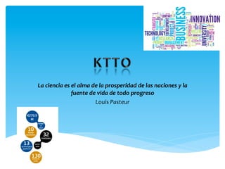 La	ciencia	es	el	alma	de	la	prosperidad	de	las	naciones	y	la	
fuente	de	vida	de	todo	progreso	
Louis	Pasteur		
 