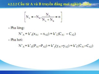 4.2.2.2 Cấu tử A và B truyền đẳng mol nghịch chiều
 