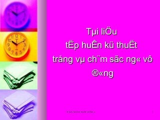 Trạm Khuyến nông Đoan HùngTrạm Khuyến nông Đoan Hùng 11
Tµi liÖuTµi liÖu
tËp huÊn kü thuËttËp huÊn kü thuËt
trång vµ ch¨m sãc ng« vôtrång vµ ch¨m sãc ng« vô
®«ng®«ng
 