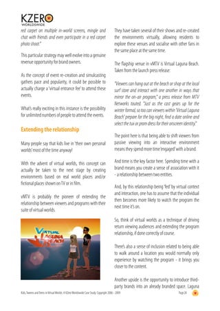 Kids, Tweens and Teens in Virtual Worlds | PDF