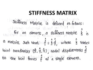 STIFFNESS MATRIX
 