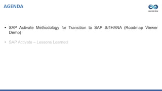 SAP Activate Methodology for S/4HANA Implementation