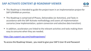 SAP Activate Methodology for S/4HANA Implementation