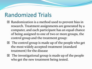 Randomised Research Method Clinical research basic things | PPTX