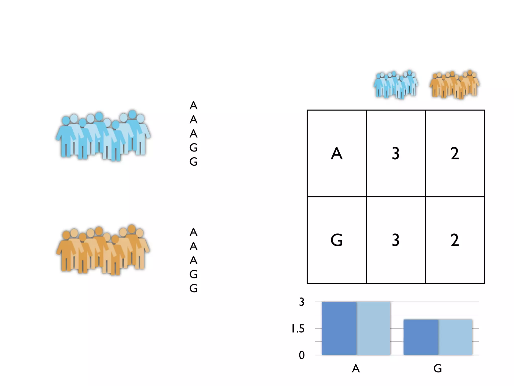 A
A
A
G
G
          A       3       2



A
A         G       3       2
A
G
G
     3

    1.5

     0
              A       G
 