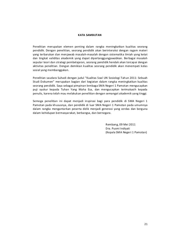 Kualitas Soal Un 0sosiologi Tahun 2011 Sma Pamotan