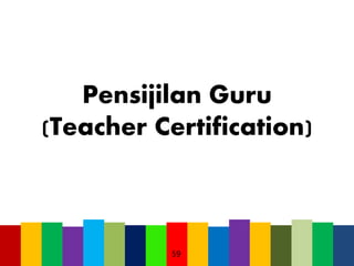 Pensijilan Guru
(Teacher Certification)
59
 