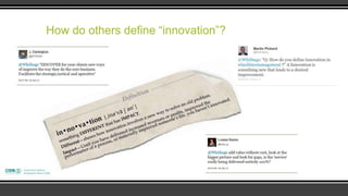 How do others define “innovation”?
 