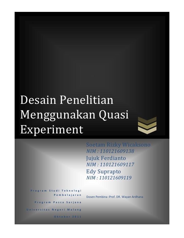 Contoh Skripsi Quasi Eksperimen Contoh Soal Dan Materi Pelajaran 2