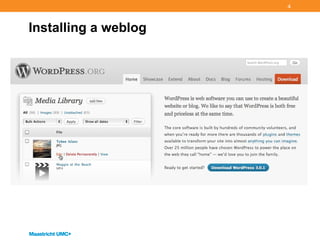 Installing a weblog