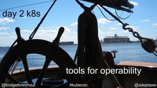 @bridgetkromhout @zdeptawa#kubecon
day 2 k8s
tools for operability
 