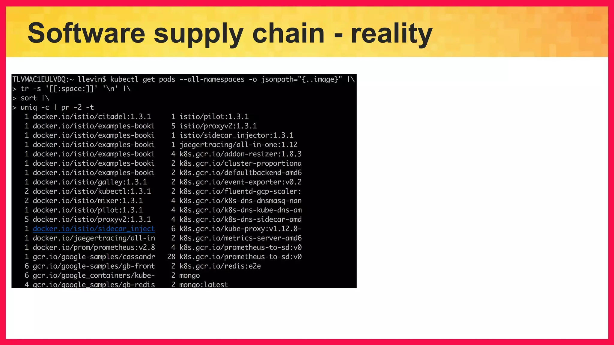 Software supply chain - reality 