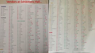 Vendors at Exhibitions Hall…
7
 