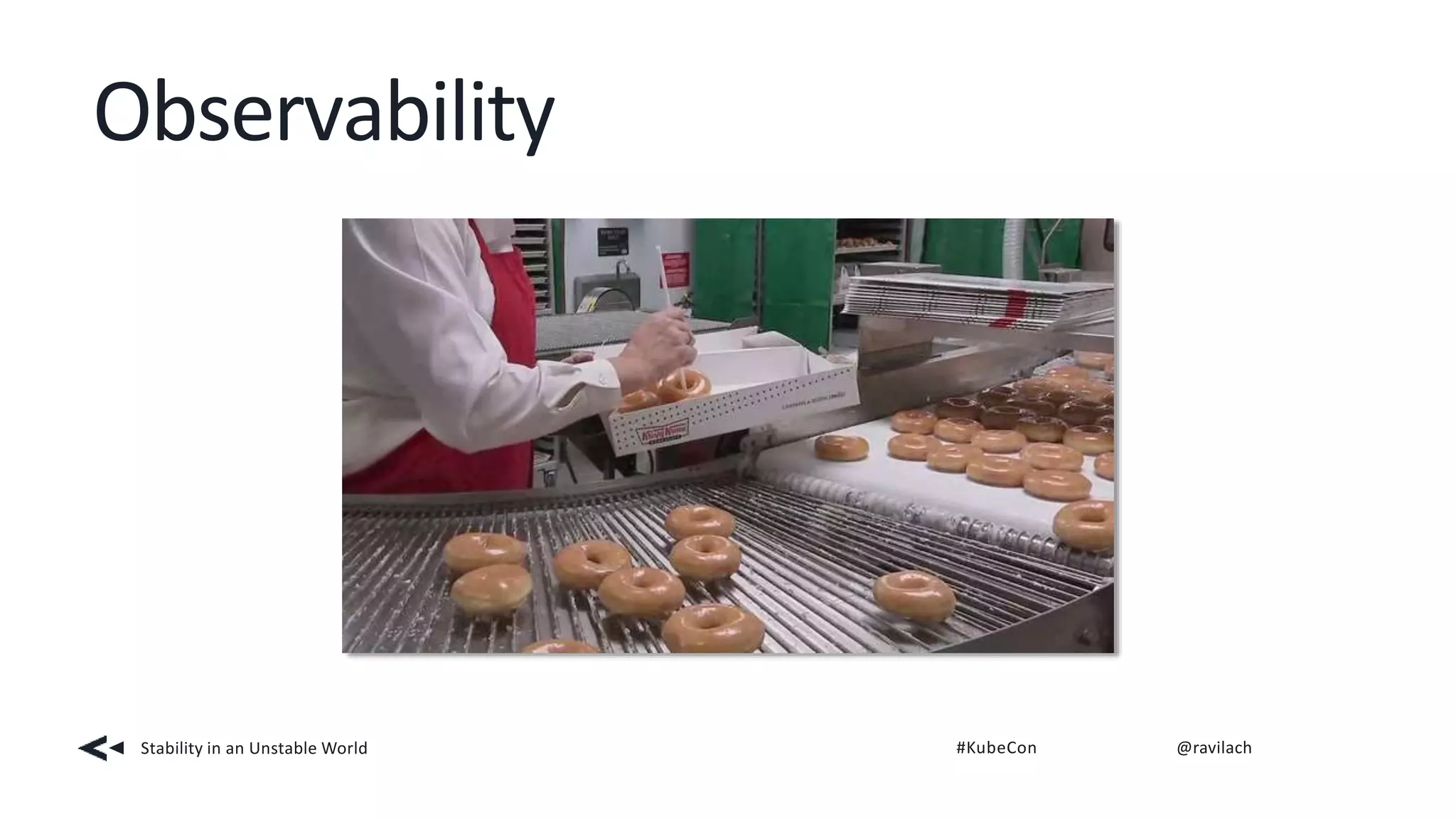 Observability
Stability in an Unstable World #KubeCon @ravilach
 