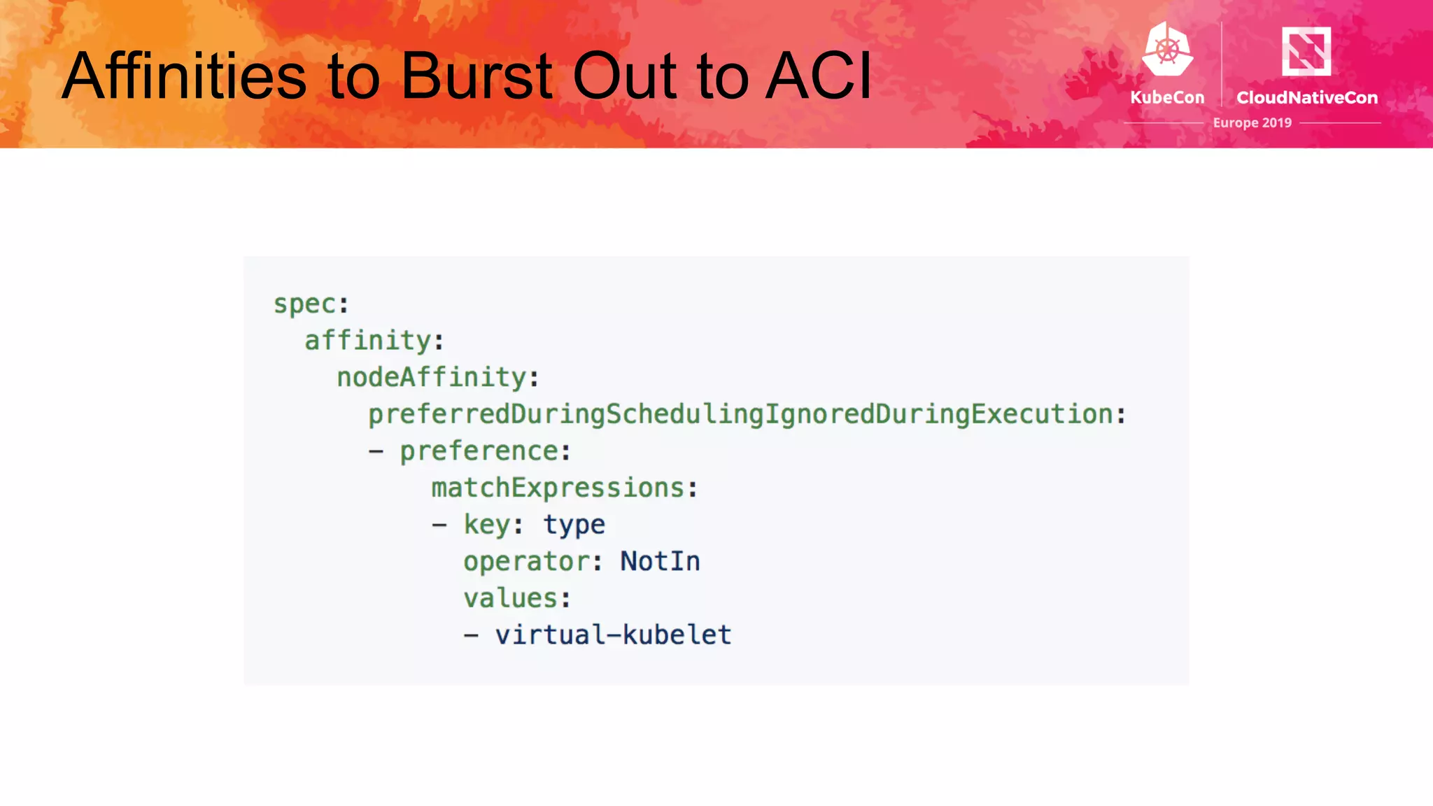 Affinities to Burst Out to ACI
 