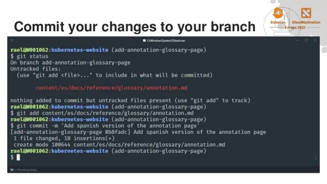 Commit your changes to your branch
 