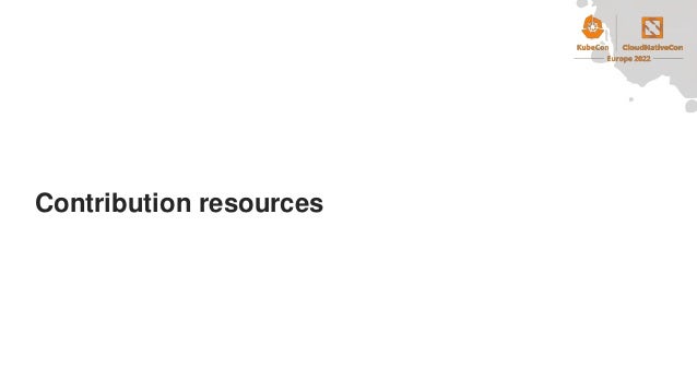 Contribution resources
 