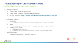 KubeCon Europe 2019 - VMware SIG - Intro to the CSI driver | PDF