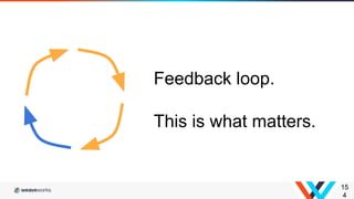 15
4
Feedback loop.
This is what matters.
 