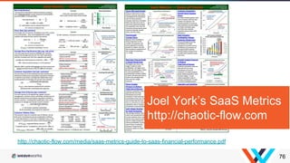 76
http://chaotic-flow.com/media/saas-metrics-guide-to-saas-financial-performance.pdf
Joel York’s SaaS Metrics
http://chaotic-flow.com
 