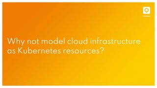 Why not model cloud infrastructure
as Kubernetes resources?
 