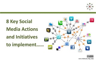 8 Key Social
Media Actions
and Initiatives
to implement…….
 