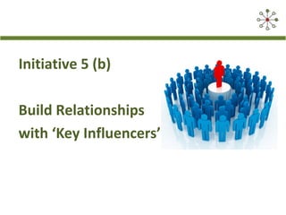 Initiative 5 (b)
Build Relationships
with ‘Key Influencers’
 