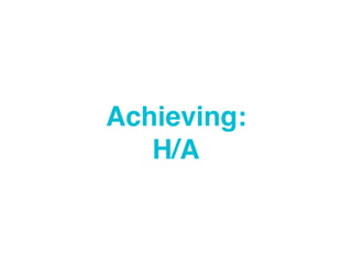 Achieving:
H/A
 