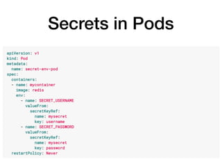 Secrets in Pods
 