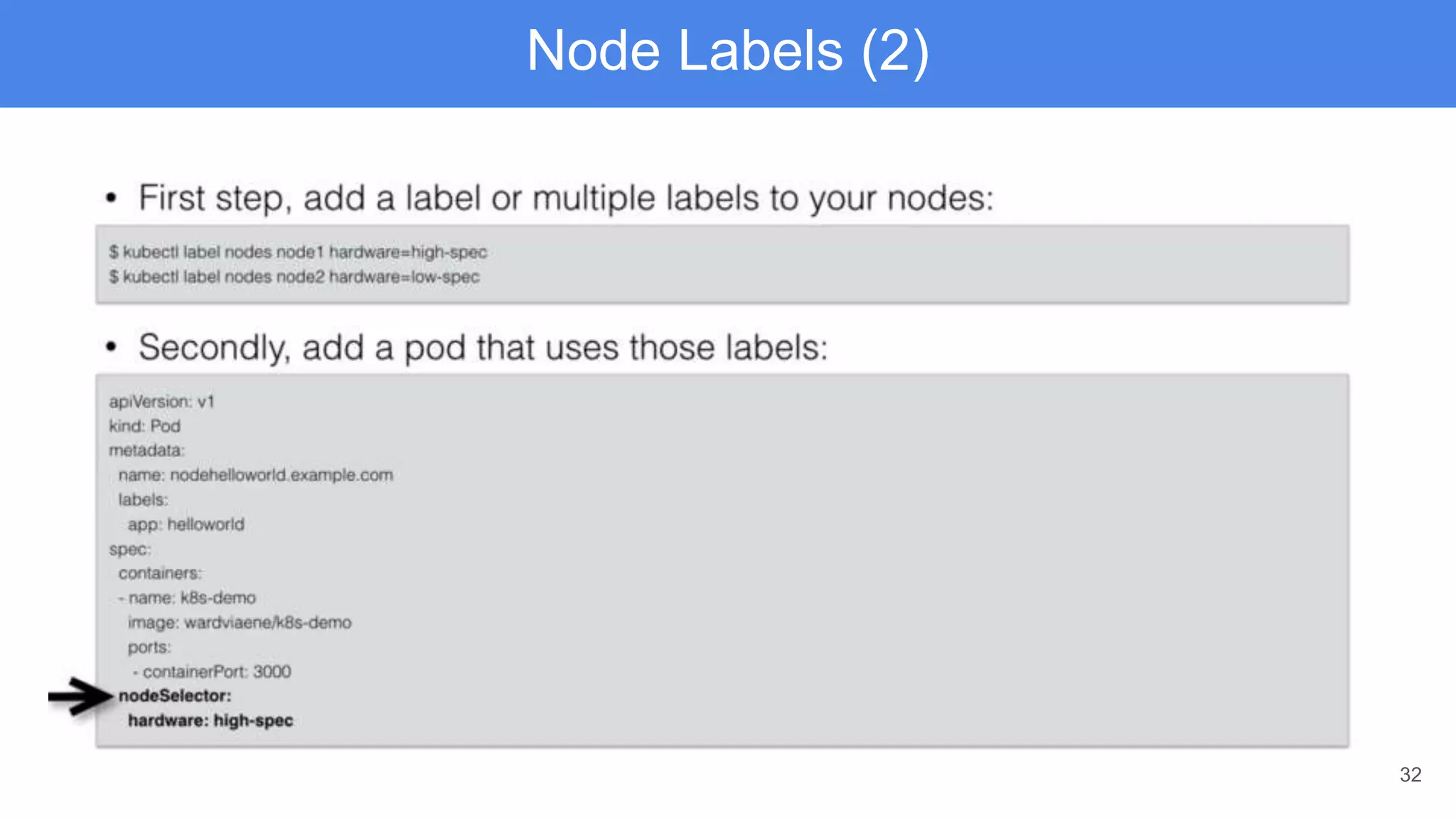 32
Node Labels (2)
 