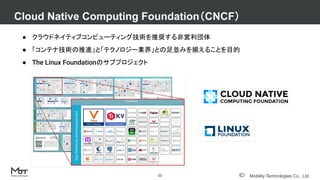 Mobility Technologies Co., Ltd.
● クラウドネイティブコンピューティング技術を推奨する非営利団体
● 「コンテナ技術の推進」と「テクノロジー業界」との足並みを揃えることを目的
● The Linux Foundationのサブプロジェクト
Cloud Native Computing Foundation（CNCF）
11
 