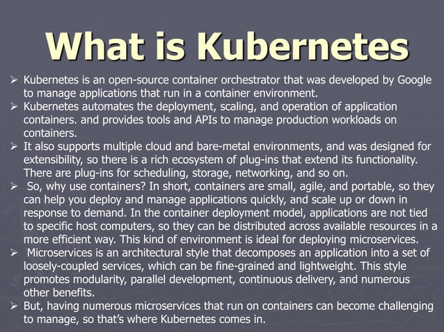 Kubernetes is a ppt of explanation of kubernet topics | PPT