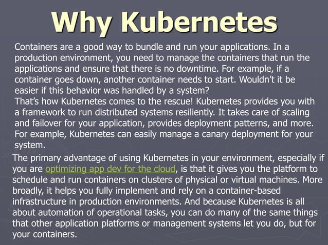 Kubernetes is a ppt of explanation of kubernet topics | PPT