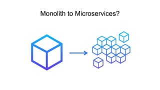 Monolith to Microservices?
 