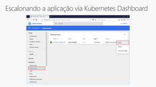 Escalonando a aplicação via Kubernetes Dashboard
 