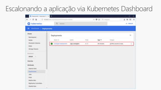 Escalonando a aplicação via Kubernetes Dashboard
 