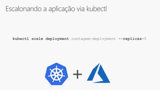 Escalonando a aplicação via kubectl
kubectl scale deployment contagem-deployment --replicas=5
+
 