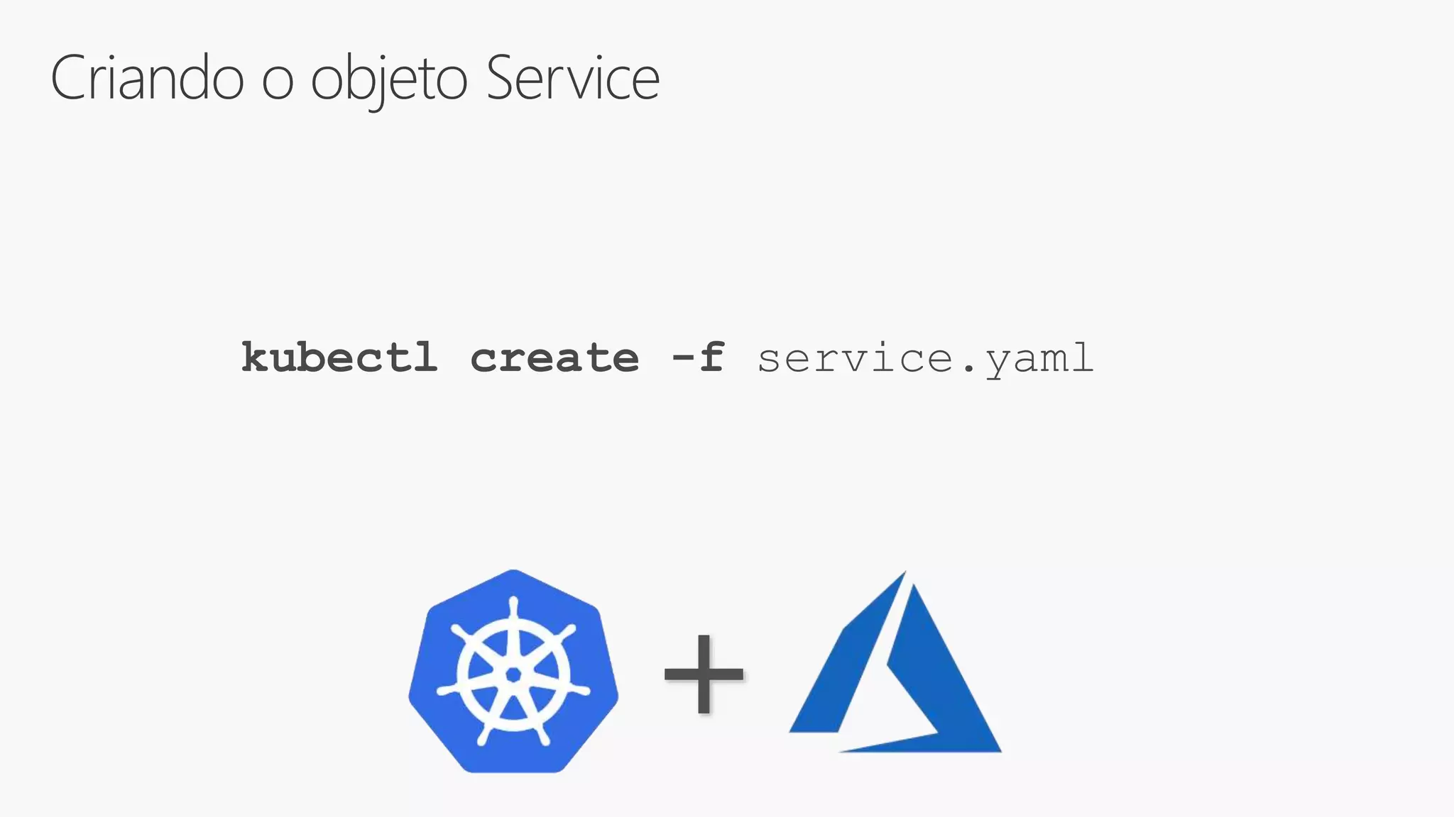Criando o objeto Service
kubectl create -f service.yaml
+
 