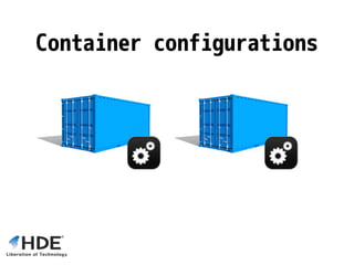 Container configurations
 