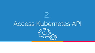 2.
Access Kubernetes API
 