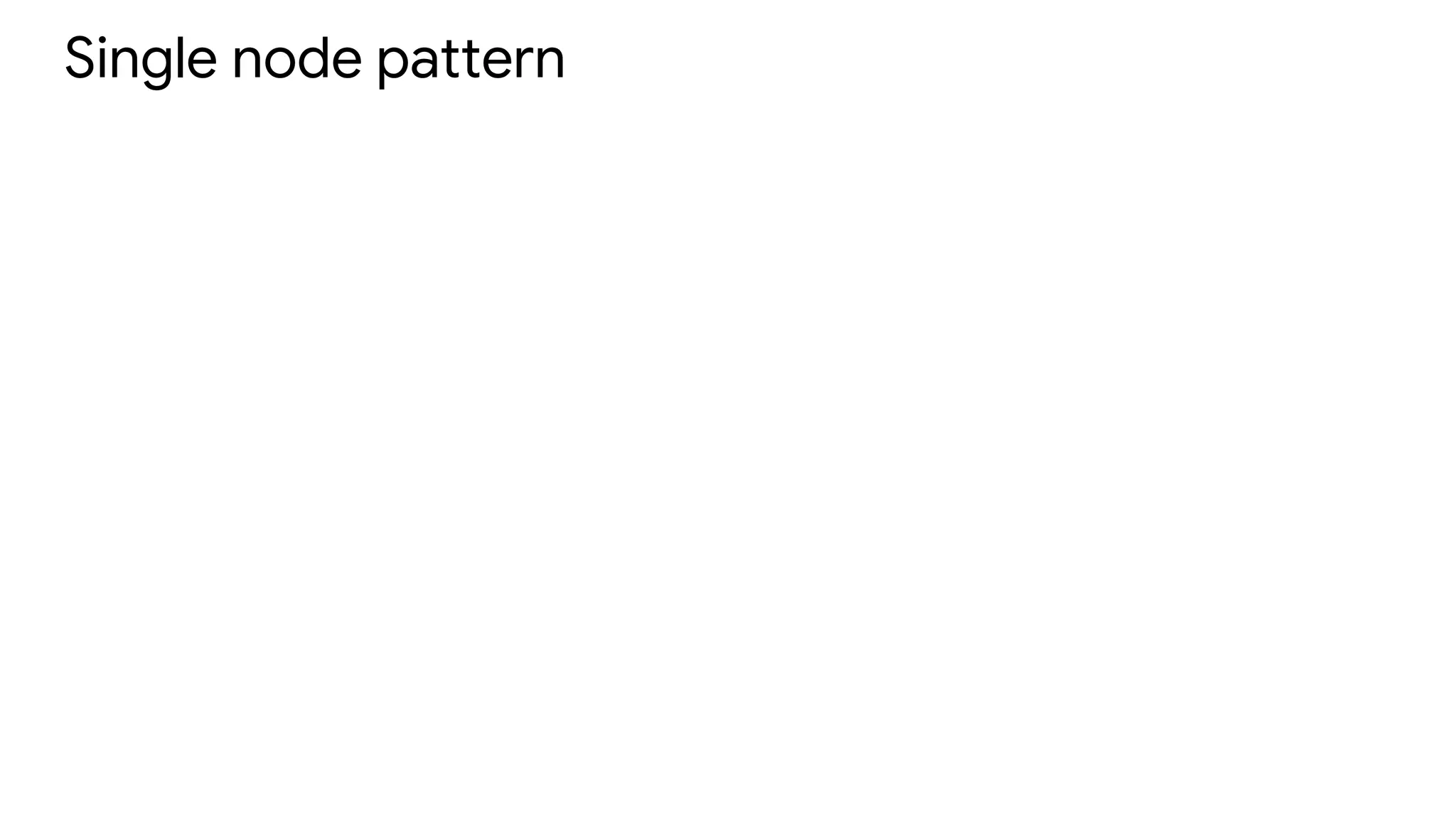 Single node pattern
 