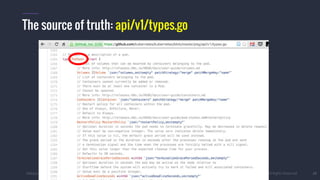 #k8sparis @the1stein © 2015 Mesosphere, Inc. All Rights Reserved. 25
The source of truth: api/v1/types.go
 